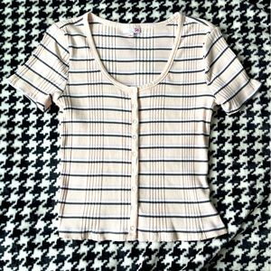 Stripped Ribbed Baby-T